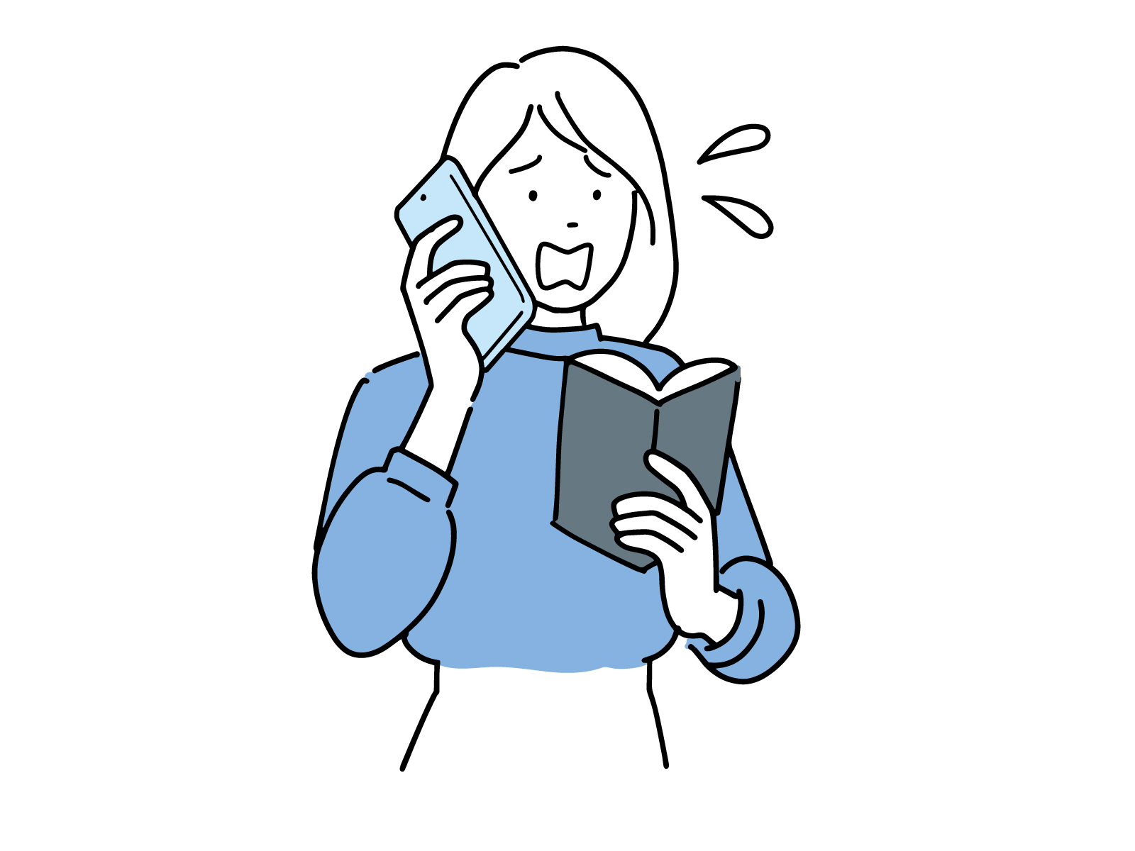 遅刻して慌てる人